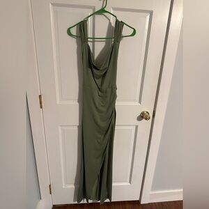 Sleeveless cowl neck dress